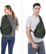 MOSISO Sling Backpack, Multipurpose Crossbody Shoulder Bag Travel Hiking Daypack - Image 5